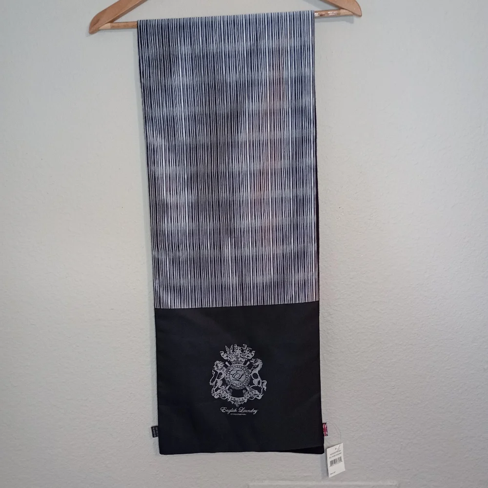 English Laundry by Christopher Wicks wool blend striped scarf